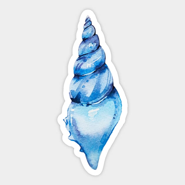 Azure seashell Sticker by hamptonstyle